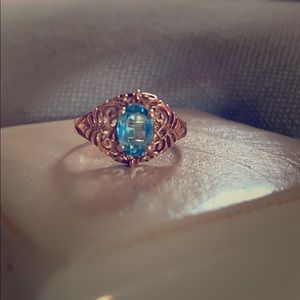 blue diamond ring